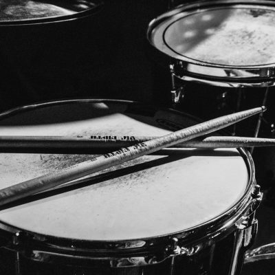 drum kit and sticks close up